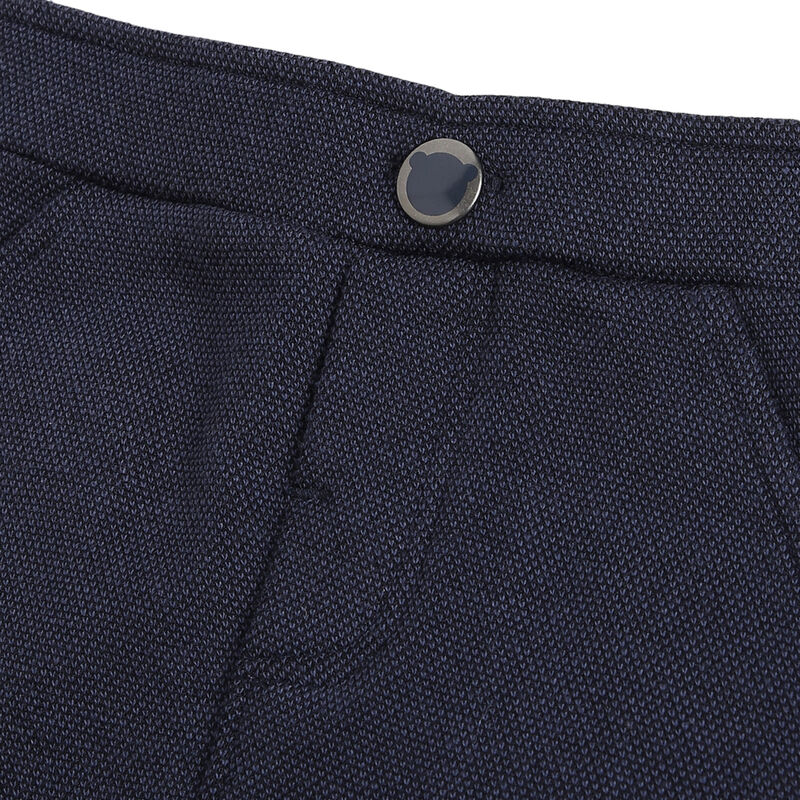 Boys Dark Blue Solid Long Trousers image number 2